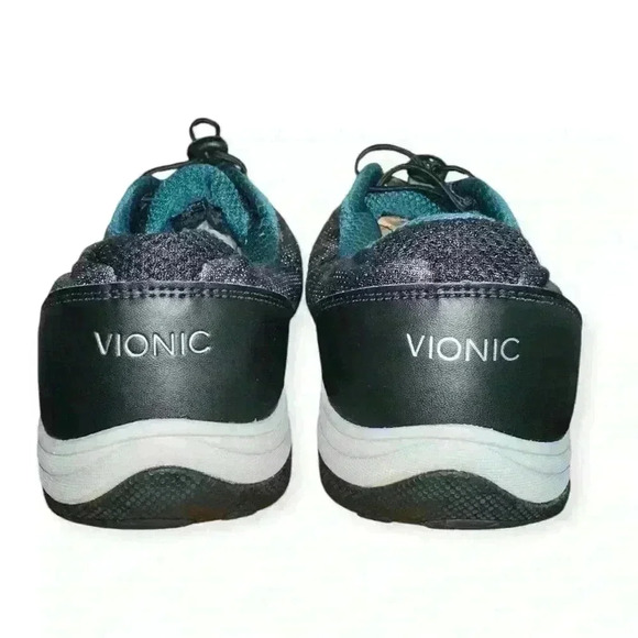 Vionic Shoes Women 9 Neptune 9003 Black Leopard Arch Support Sneakers - Picture 3 of 5